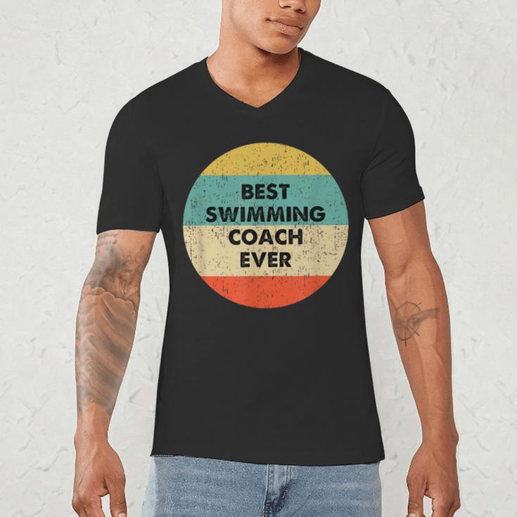Swimming Coach Men's V-Neck T-Shirt Swimming Coach Men's V-Neck T-Shirt