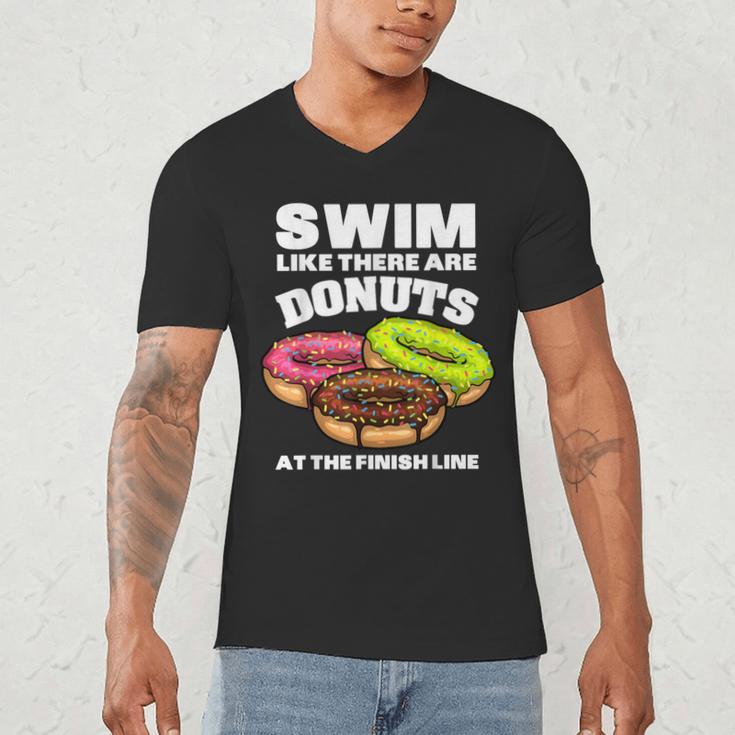Swimming Donut Men Women Swimmer Sports Athlete Men's V-Neck T-Shirt