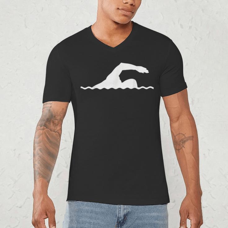 Swimming Float Men's V-Neck T-Shirt Swimming Float Men's V-Neck T-Shirt