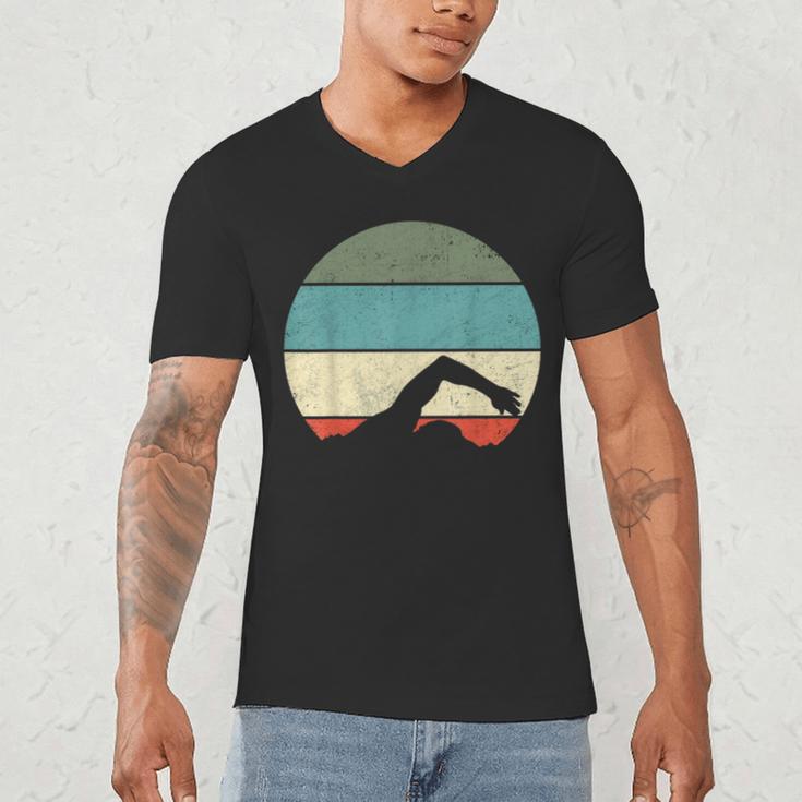 Swimming Men's V-Neck T-Shirt