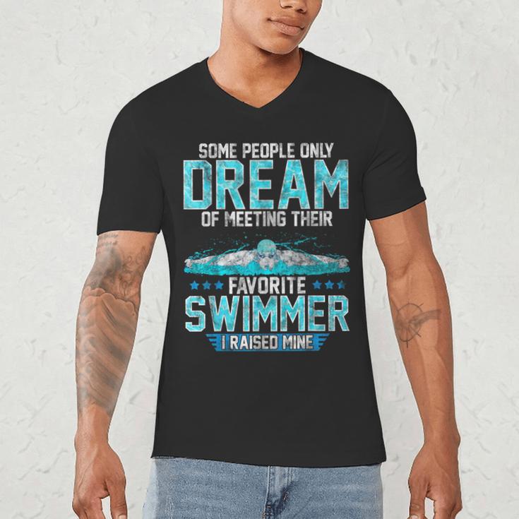 Swimming Parent Swimmer Mom Dad My Favorite Swim Meet Men's V-Neck T-Shirt