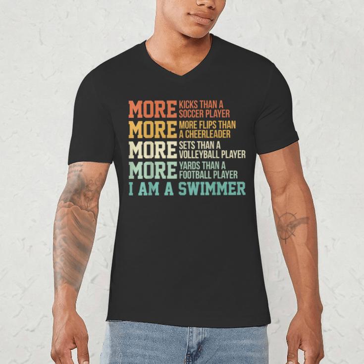 Swimming Saying Swim Swimmer Men's V-Neck T-Shirt