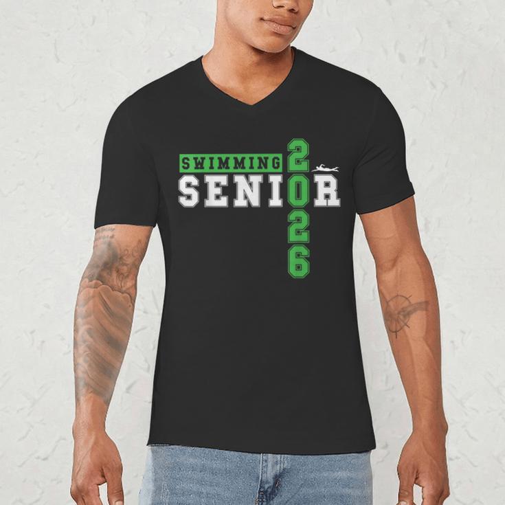 Swimming Senior Night Swim Senior 2026 Graduation 33 Men's V-Neck T-Shirt