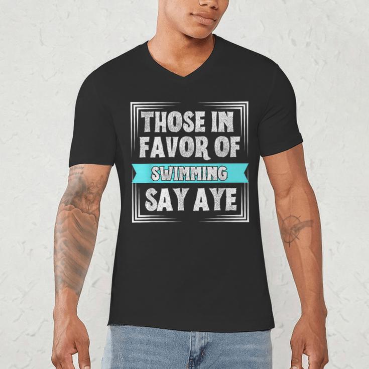 Swimming Swim Swimmer Men's V-Neck T-Shirt Swimming Swim Swimmer Men's V-Neck T-Shirt