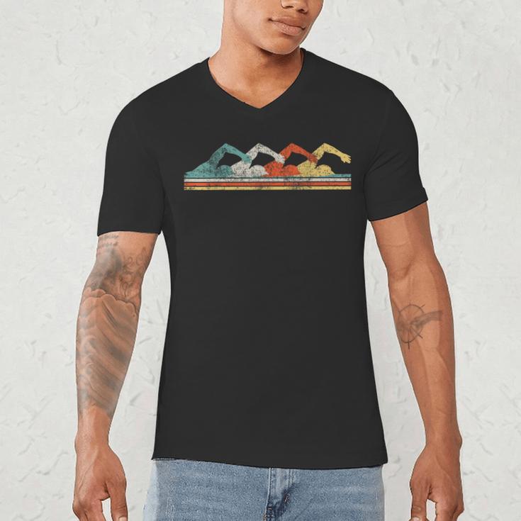 Swimming Swimmer Men's V-Neck T-Shirt