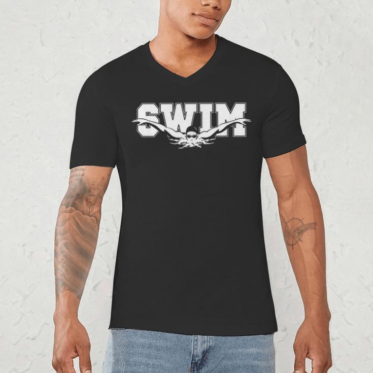 Swimming For Swimmers Competitive Athletes Men's V-Neck T-Shirt