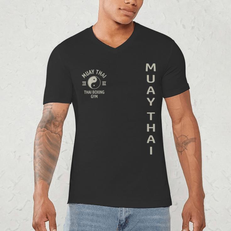Thai Boxing Muay Thai Men's V-Neck T-Shirt Thai Boxing Muay Thai Men's V-Neck T-Shirt