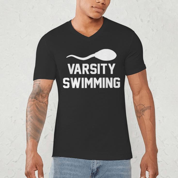 Varsity Swimming For Men Women Men's V-Neck T-Shirt