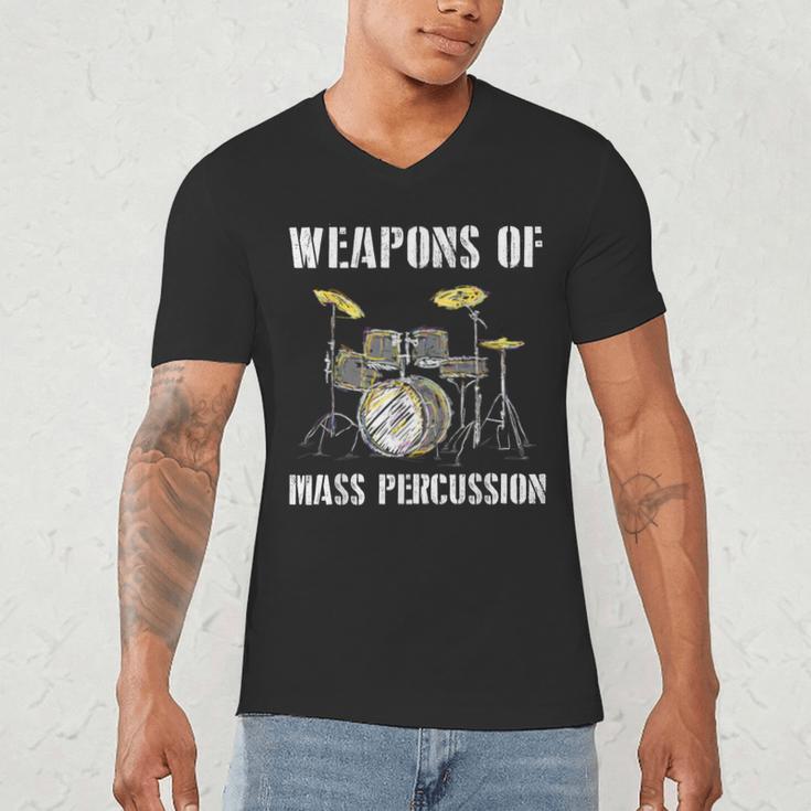 Weapons Of Mass Percussion Band Best Drummer Drum Kit Men's V-Neck T-Shirt Weapons Of Mass Percussion Band Best Drummer Drum Kit Men's V-Neck T-Shirt