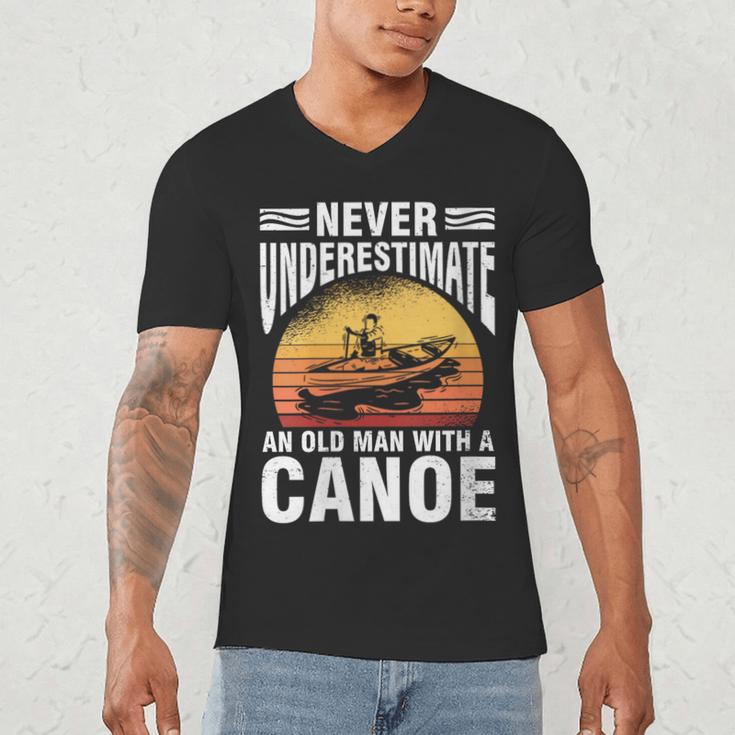 Women's Canoe Old Man Men's V-Neck T-Shirt Women's Canoe Old Man Men's V-Neck T-Shirt