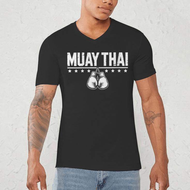 Women's Cute Muay Thai Art For Men Women Kids Muay Thai Lovers Men's V-Neck T-Shirt