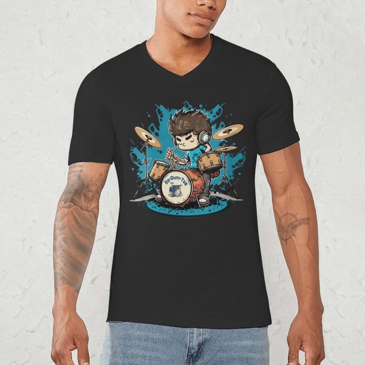Women's Drum Set Drumming Drummers Drum Kits Music Men's V-Neck T-Shirt Women's Drum Set Drumming Drummers Drum Kits Music Men's V-Neck T-Shirt