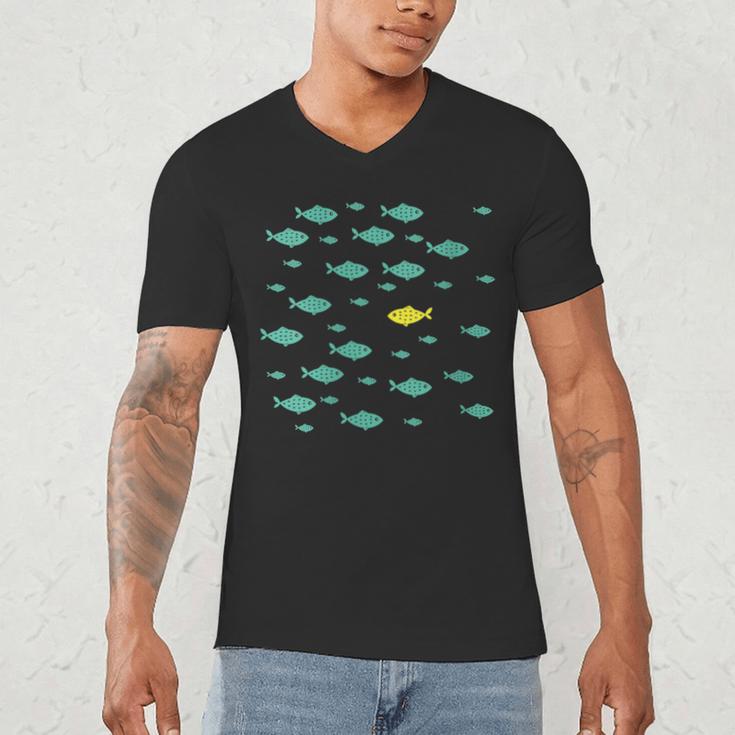 Women's Swimming Against The Current Motivational Inspiration Men's V-Neck T-Shirt