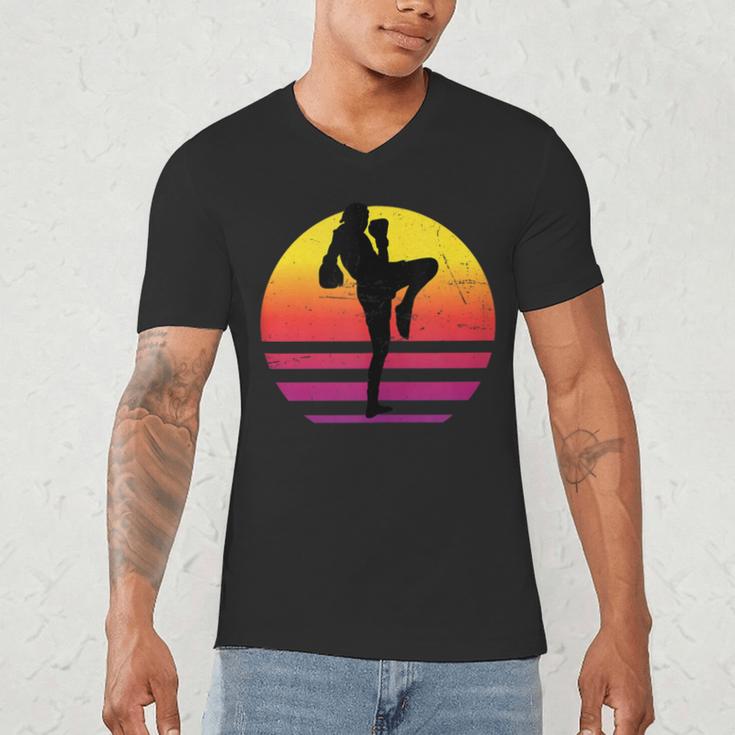 Women's Thai Boxer Thai Boxing Muay Thai Men's V-Neck T-Shirt Women's Thai Boxer Thai Boxing Muay Thai Men's V-Neck T-Shirt