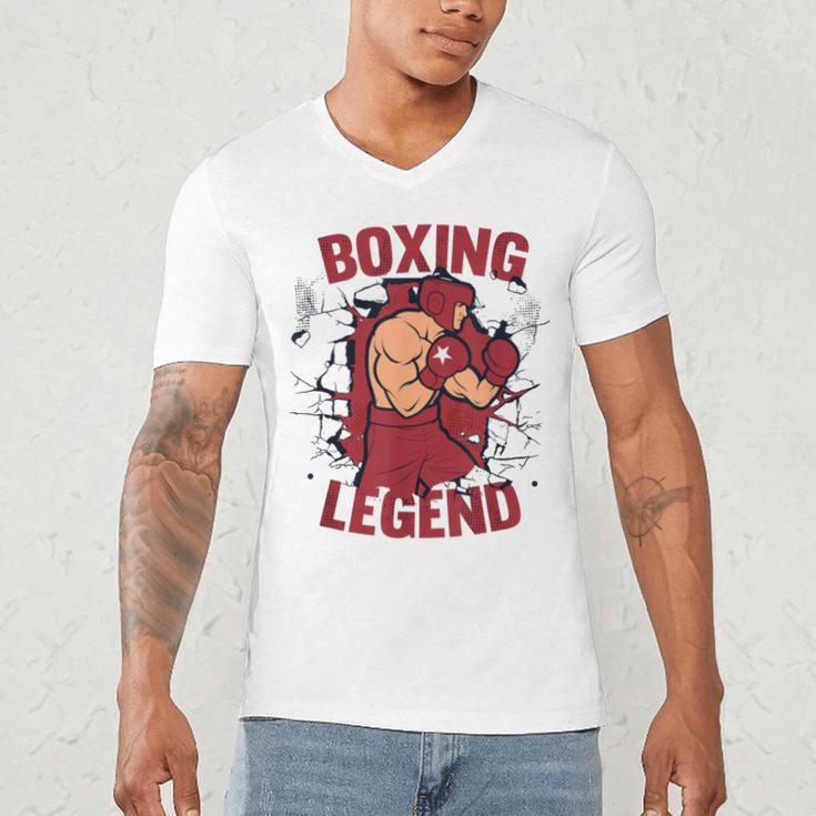 Boxing Legend Professional Boxer Muay Thai Boxing Men's V-Neck T-Shirt Boxing Legend Professional Boxer Muay Thai Boxing Men's V-Neck T-Shirt