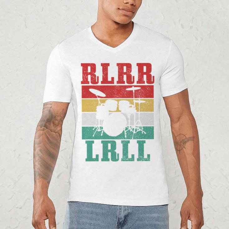 Drummer RLRR LRLL Vintage Drum Kit Sweatshirt Men's V-Neck T-Shirt Drummer RLRR LRLL Vintage Drum Kit Sweatshirt Men's V-Neck T-Shirt