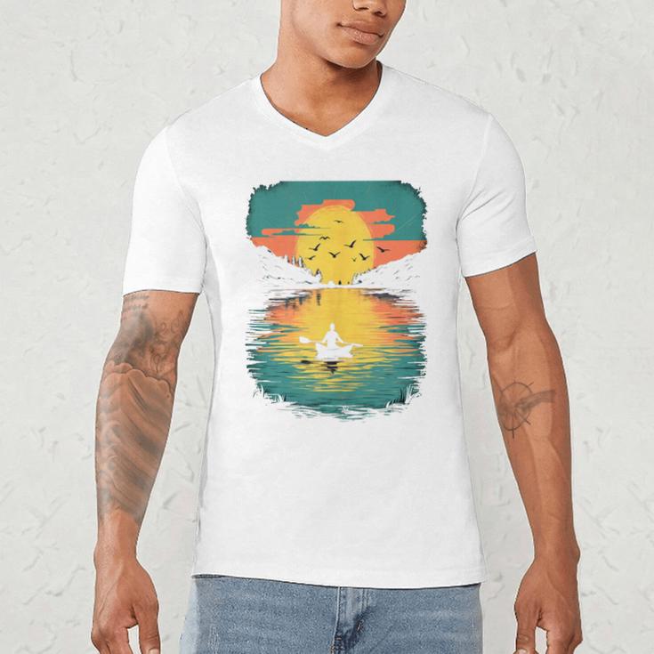 Kayak Kayak Canoe Lake Kayak Canoeing Sleeveless Men's V-Neck T-Shirt