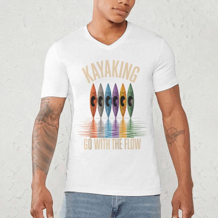 Kayak And Canoe Lake Fun Raglan Baseball Tee Men's V-Neck T-Shirt Kayak And Canoe Lake Fun Raglan Baseball Tee Men's V-Neck T-Shirt