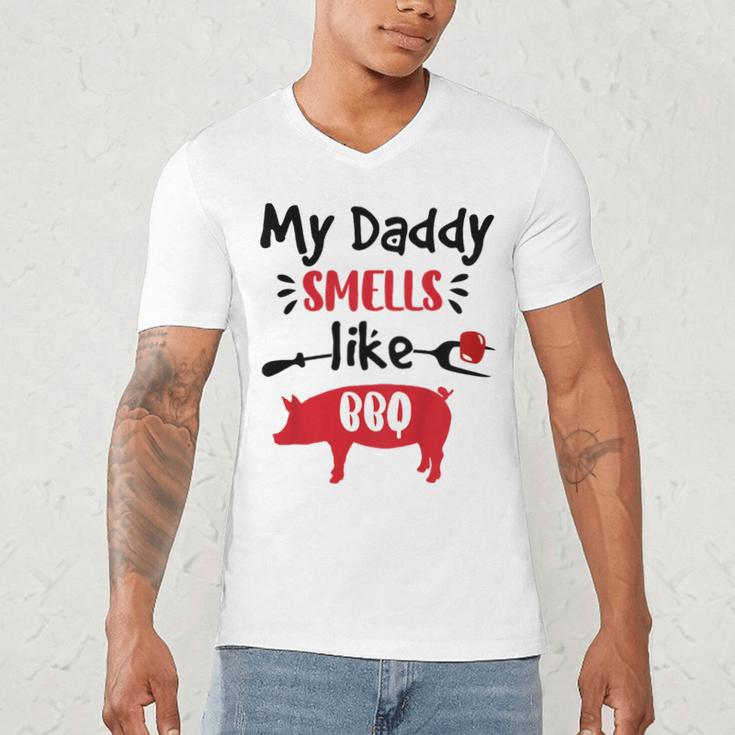 Kids My Daddy Smells Like BBQ Grilling Dad BBQ Dad Master Grill Men's V-Neck T-Shirt Kids My Daddy Smells Like BBQ Grilling Dad BBQ Dad Master Grill Men's V-Neck T-Shirt