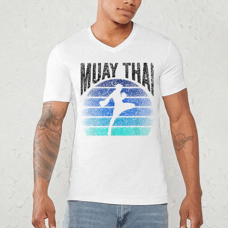 Muay Thai Hobby Fighter Martial Arts Boxing Men's V-Neck T-Shirt