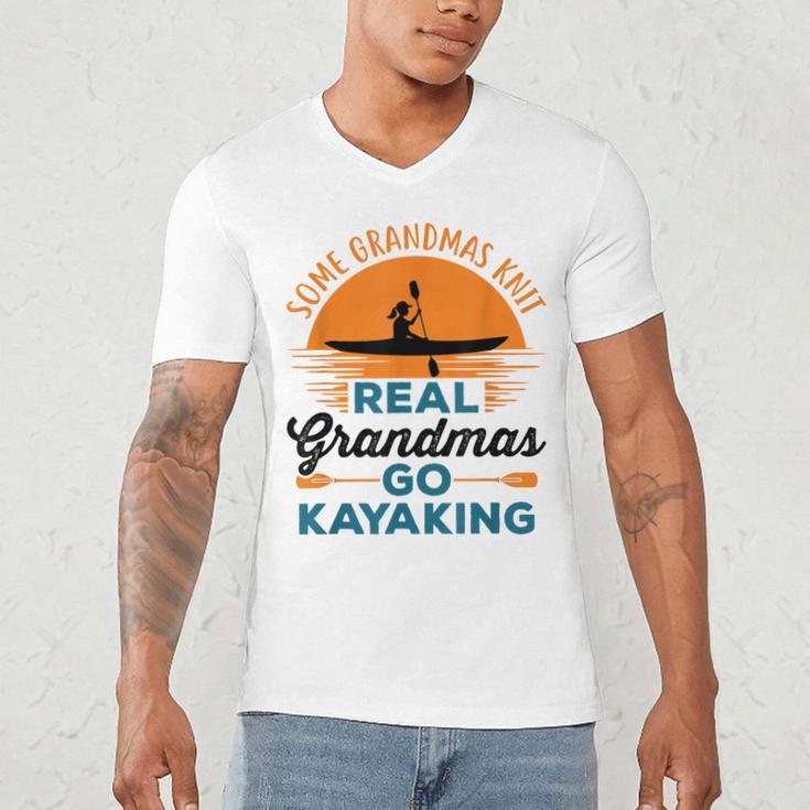 Real Grandmas Go Kayaking Yak Kayak Women Canoe Kayaker Men's V-Neck T-Shirt Real Grandmas Go Kayaking Yak Kayak Women Canoe Kayaker Men's V-Neck T-Shirt