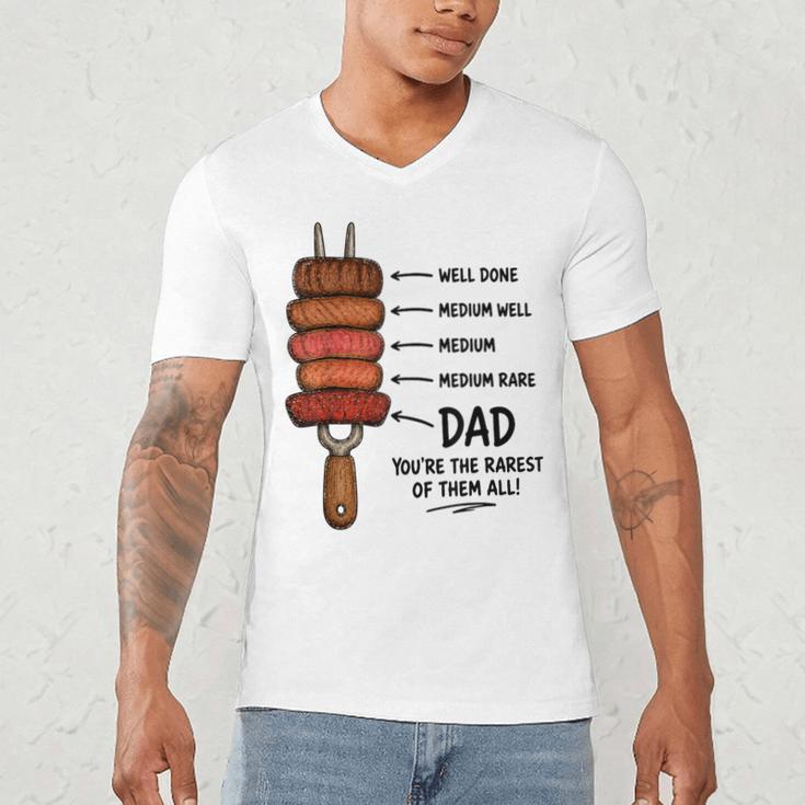 Steak BBQ Dad You'Re The Rarest Of Them All Fathers Day Men's V-Neck T-Shirt