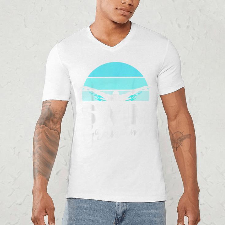 Swim Team Shirt Grandma Mama Swimming Meet Swimmer Men's V-Neck T-Shirt Swim Team Shirt Grandma Mama Swimming Meet Swimmer Men's V-Neck T-Shirt