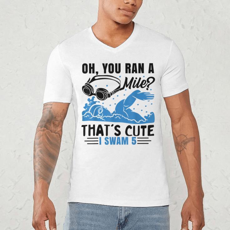 Swimmer Swimming Men's V-Neck T-Shirt