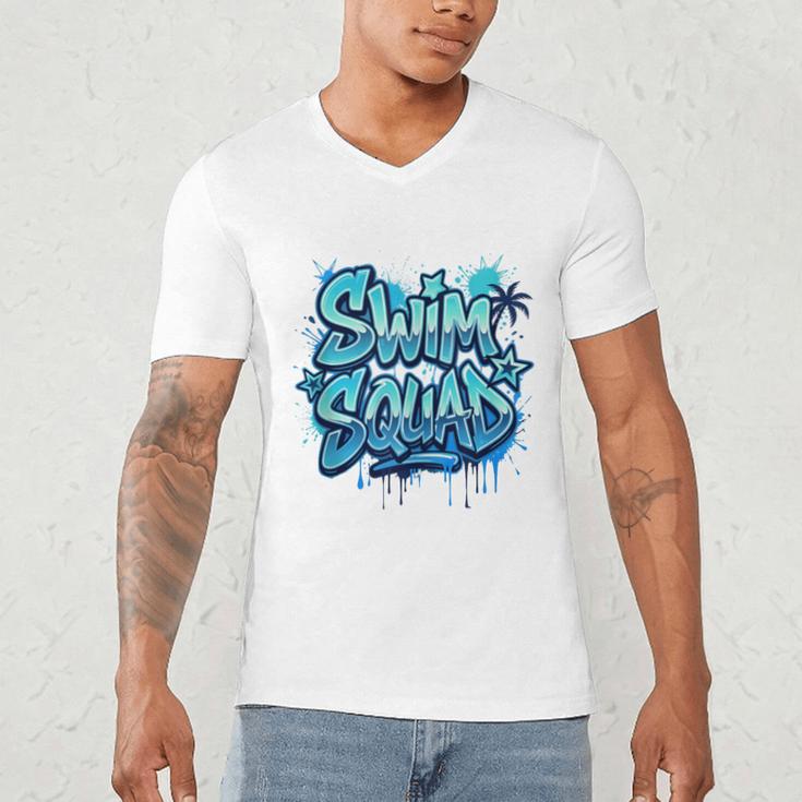 Swimming Matching Tee Men's V-Neck T-Shirt