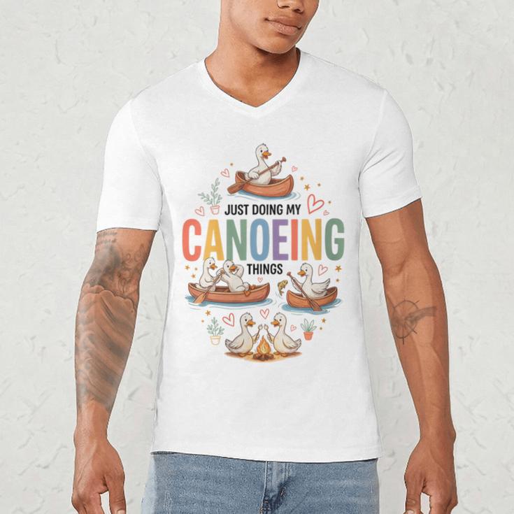 Women's Canoeing Canoe Paddle Water Flatwater Recreational Men's V-Neck T-Shirt