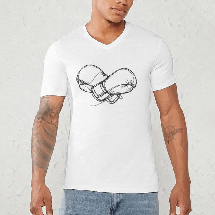 Women's Muay Thai Kickboxing Nak Muay Thai Boxing Fighter Men's V-Neck T-Shirt