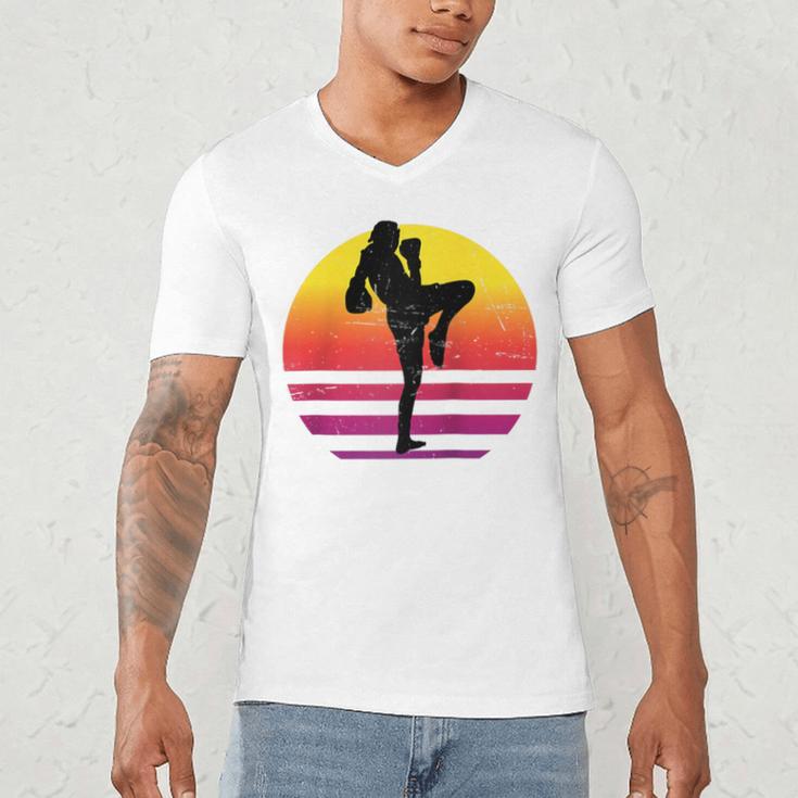 Women's Thai Boxer Thai Boxing Muay Thai Raglan Baseball Tee Men's V-Neck T-Shirt Women's Thai Boxer Thai Boxing Muay Thai Raglan Baseball Tee Men's V-Neck T-Shirt