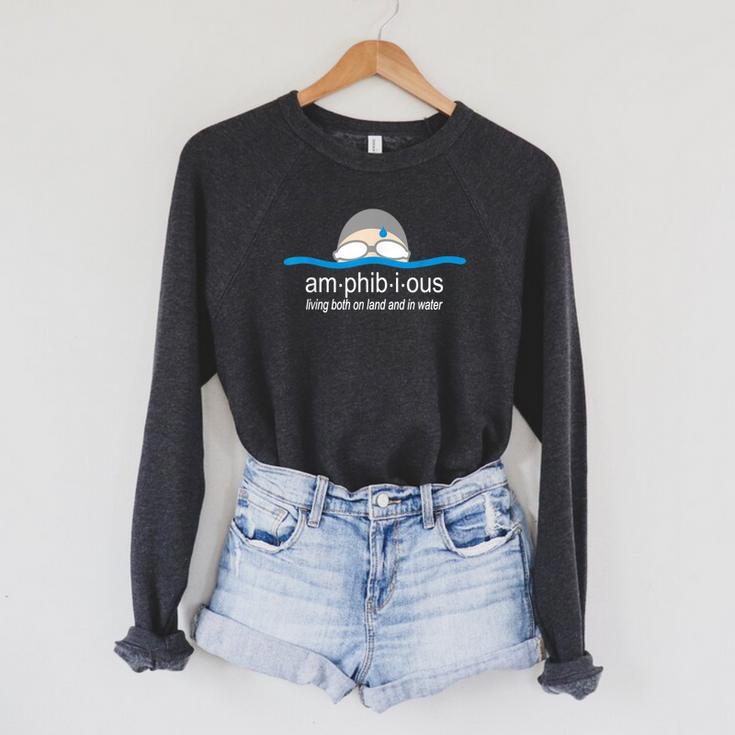 Amphibious Swimming Raglan Sleeve Sweatshirt