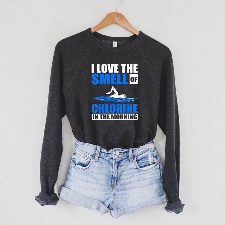 Cool Swimming Art Men Women Swimmer Swim Lover Pool Chlorine Raglan Sleeve Sweatshirt