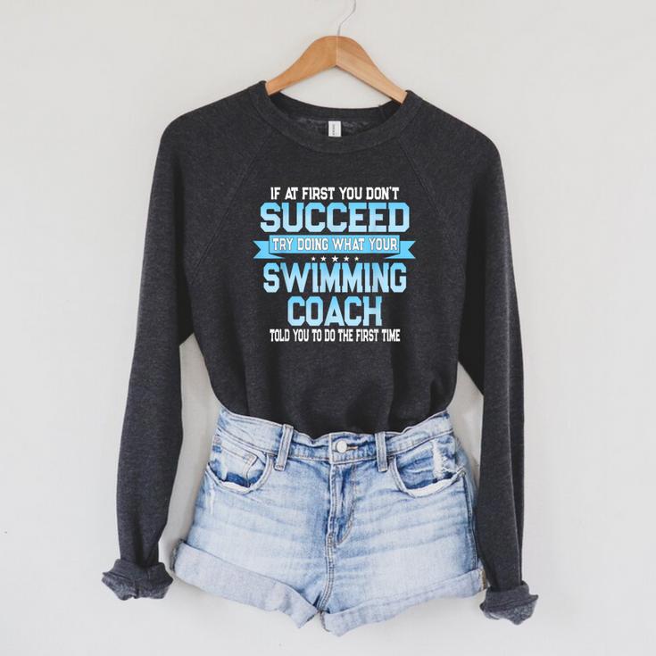 Fun Swimming Coach Meme Swimmer Saying Raglan Sleeve Sweatshirt