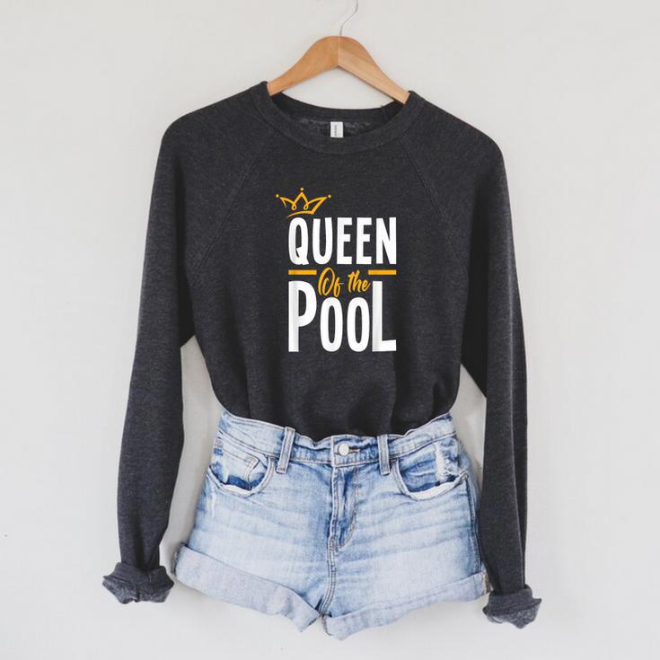 Queen Of The Pool Swimmers Swimming Swimmer Raglan Sleeve Sweatshirt
