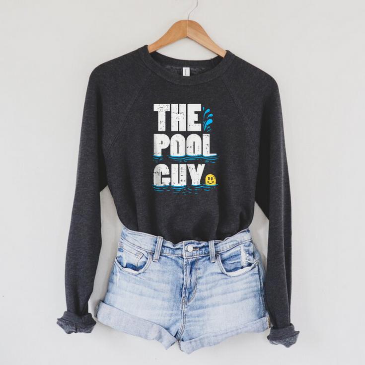 Summer Pool Guy Swimming Pool Boy Raglan Sleeve Sweatshirt