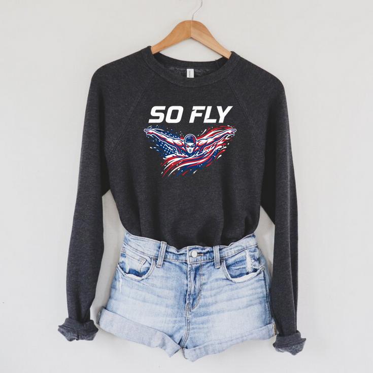 Swim Art For Men Women Kids Swimmer Swim Team Swimming Raglan Sleeve Sweatshirt