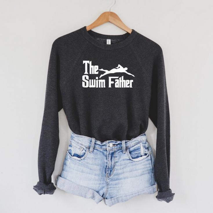 The Swim Father Swimming Dad Swimmer Raglan Sleeve Sweatshirt