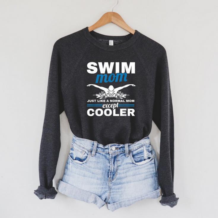 Swimmer Mother Swimming Women Swim Mom Like A Normal Mom Raglan Sleeve Sweatshirt