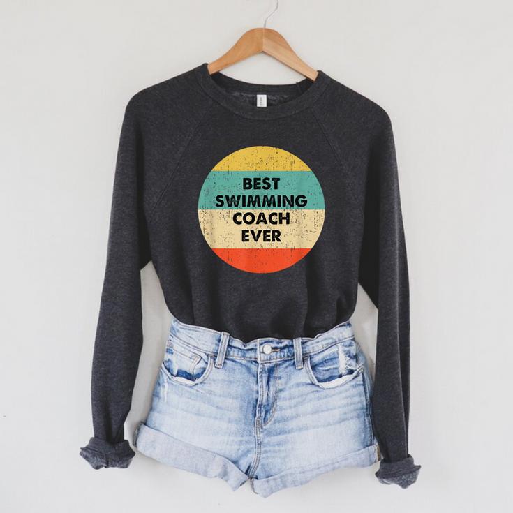 Swimming Coach Raglan Sleeve Sweatshirt