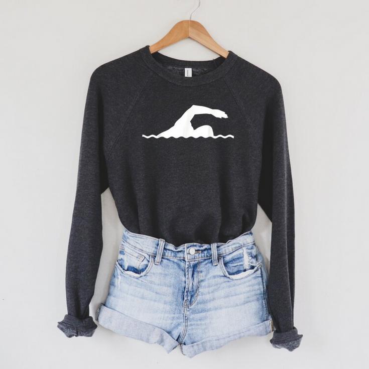 Swimming Float Raglan Sleeve Sweatshirt