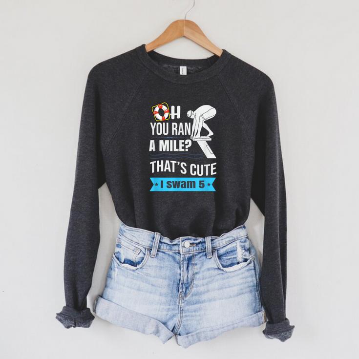 Swimming Saying For Swimmers Raglan Sleeve Sweatshirt