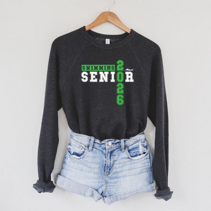 Swimming Senior Night Swim Senior 2026 Graduation 33 Raglan Sleeve Sweatshirt