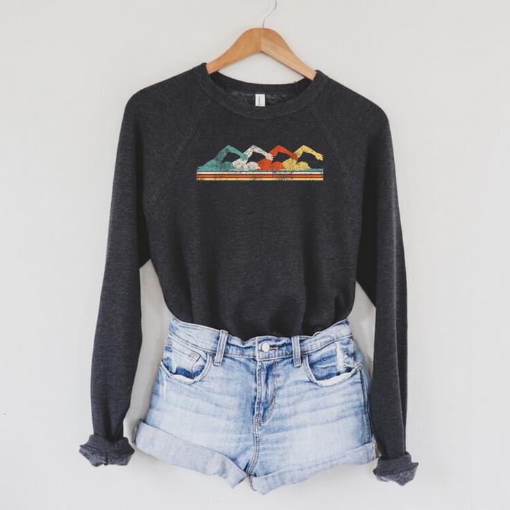 Swimming Swimmer Raglan Sleeve Sweatshirt