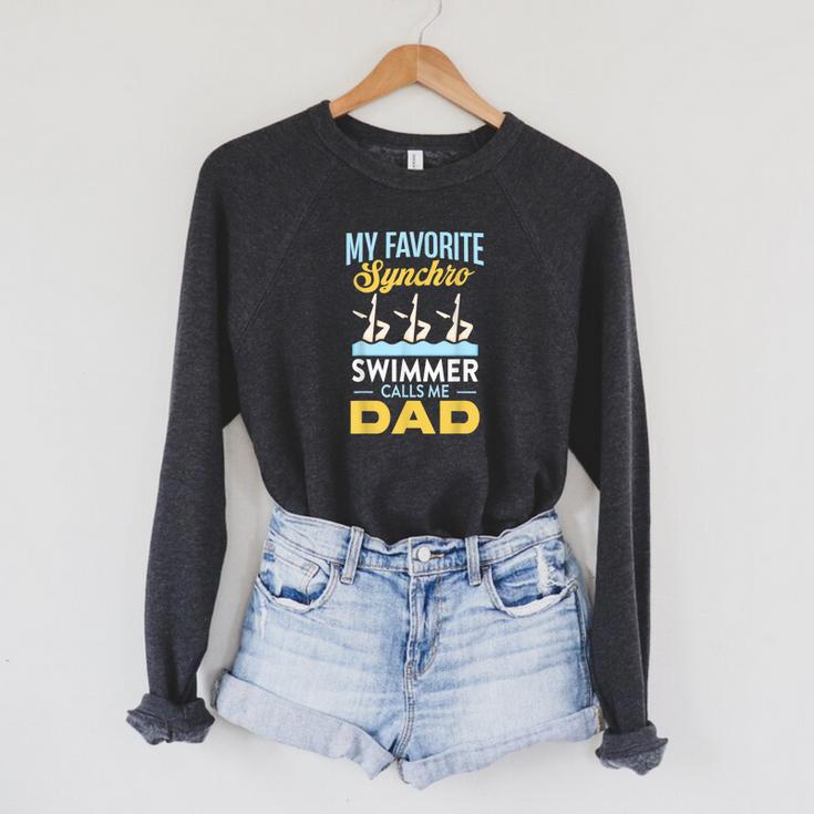 Synchronized Swimming Dad Favorite Synchro Swimmer Artistic Raglan Sleeve Sweatshirt