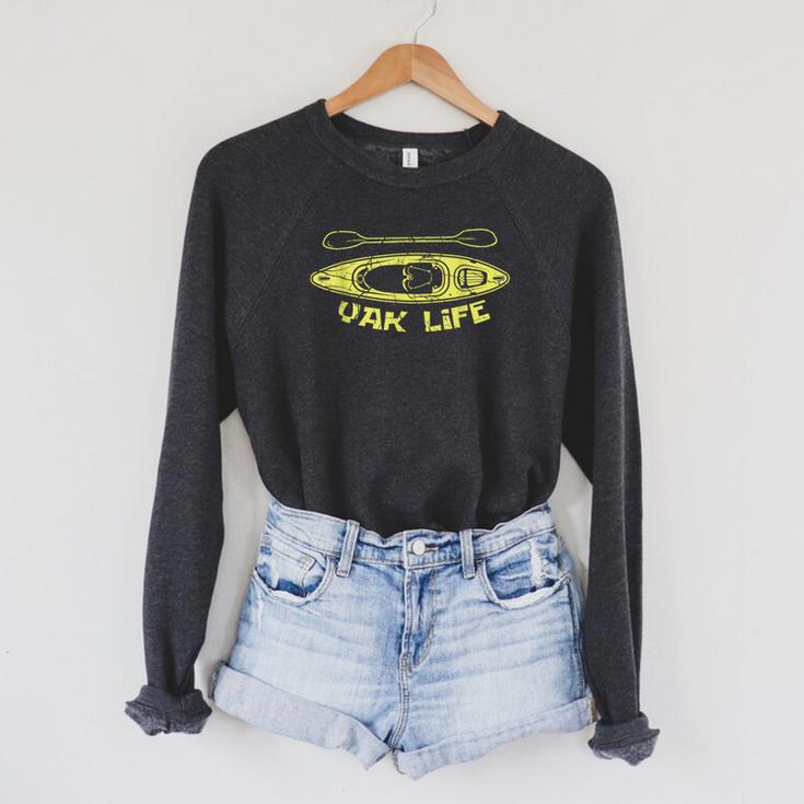 Yak Life Kayaker Or Canoeist Raglan Sleeve Sweatshirt
