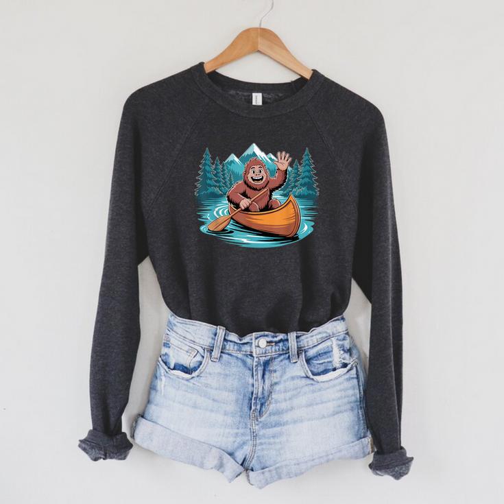 Canoe Art For Men Women Canoeing Canoe Kayak Lover Raglan Sleeve Sweatshirt