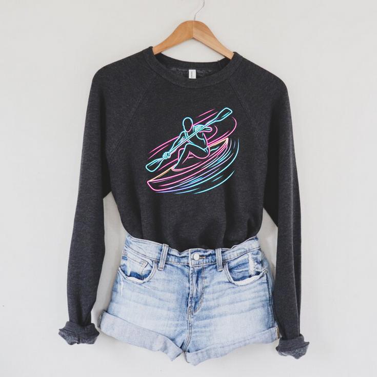 Canoe Canoeing Kayak Paddling Canoeist Raglan Sleeve Sweatshirt Canoe Canoeing Kayak Paddling Canoeist Raglan Sleeve Sweatshirt