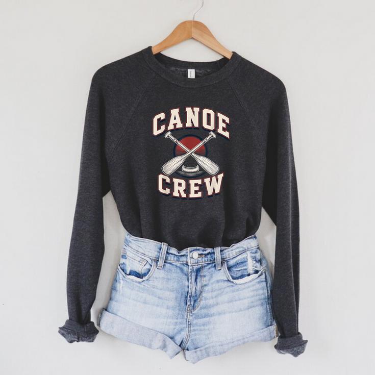 Canoe Crew Paddling Team Retro Graphic Raglan Sleeve Sweatshirt Canoe Crew Paddling Team Retro Graphic Raglan Sleeve Sweatshirt